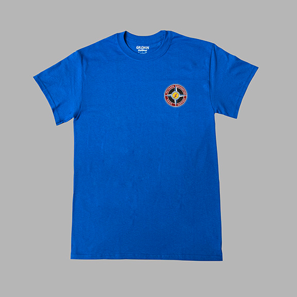 Men's Royal Blue T-shirt with Full Color AAAA Logo 2X-LARGE